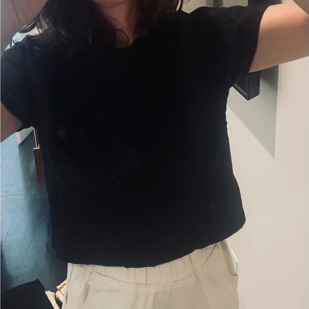 Madewell linen cotton crop style shirt